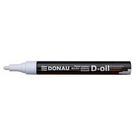 Marker olejowy, pisak olejny, DONAU D-Oil, okrągły, 2,8mm, biały