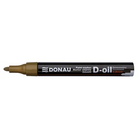 Marker olejowy, pisak olejny, DONAU D-Oil, okrągły, 2,8mm, złoty