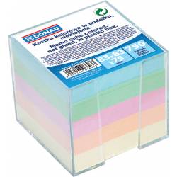 Karteczki biurowe, kostka Donau nieklejona, w pudełku, 95x95x95mm, mix kolorów