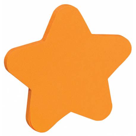 Karteczki samoprzylepne, do zaznaczania, Donau, 1x50k, gwiazdka, pomarańczowy