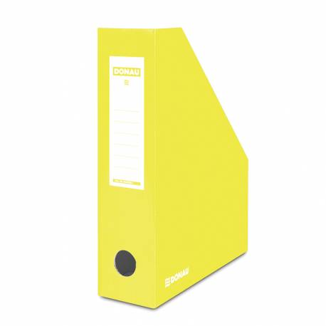 Gazetownik, kartonowy pojemnik na czasopisma i dokumenty A4, 80mm, żółty