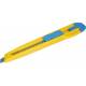 Nóż biurowy Donau 9mm, plastikowy, z blokadą, niebiesko-żółty