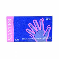 Rękawice nitrylowe, Maxter Blue, 100 szt, rozmiar L