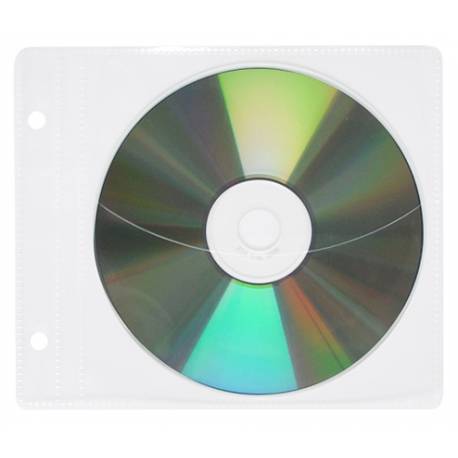 Koperty na płyty CD/DVD OfficeP, do wpinania, PP, 10szt, transp