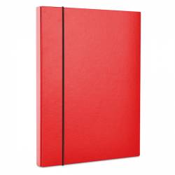 Teczka-pudełko z gumką OfficeP, PP, A4/30, czerwona