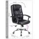 Fotel biurowy, krzesło obrotowe, OfficeP Cyprus, czarny