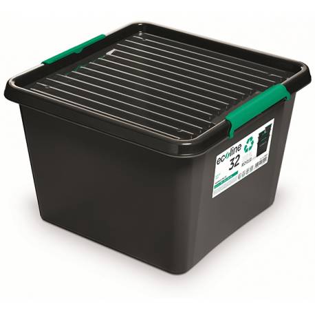 Pojemnik do przechowywania MOXOM EcoLine Box, 32l, na kółkach, czarny