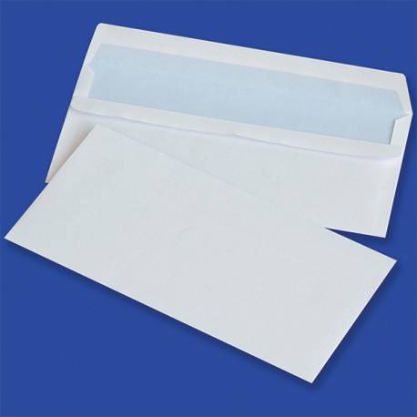 Koperty DL rozmiary 110x220 mm, list koperty SK samoklejące, 1000szt, białe