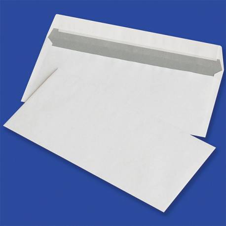 Koperty DL wymiary 110x220 mm, list koperty samoklejące z paskiem HK, 1000szt, białe
