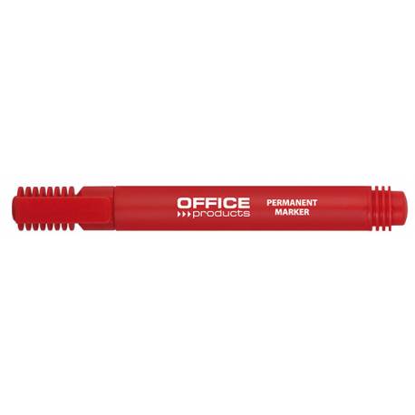 Marker permanentny, pisak OfficeP, okrągły, 1-3mm (linia) czerwony