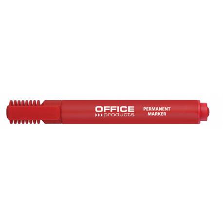 Marker permanentny, pisak OfficeP, ścięty, 1-5mm (linia), czerwony