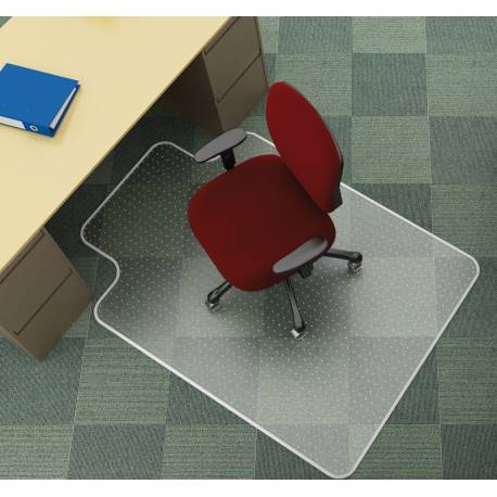 Mata pod krzesło, ochronna, Q-Connect, na dywany, 134x115cm, kształt T