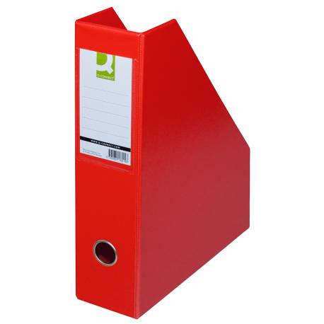 Gazetownik na czasopisma i na dokumenty pojemnik PCV Q-Connect, A4 76mm, czerwony