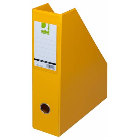 Gazetownik na czasopisma i na dokumenty pojemnik PCV Q-Connect, A4 76mm, żółty