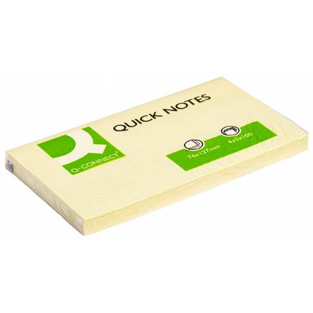 Karteczki samoprzylepne, Q-Connect, 127x76mm, 100k, jasnożółty