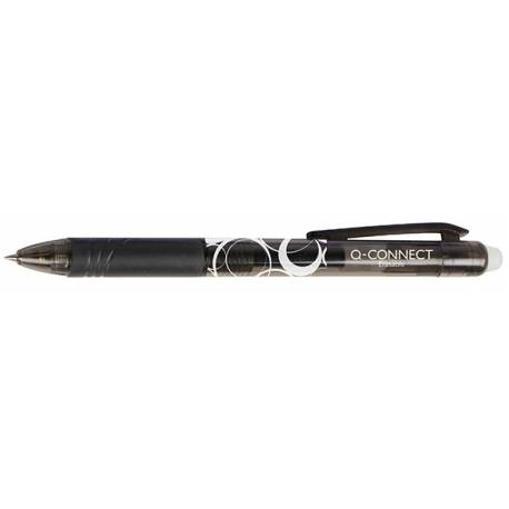 Długopis automatyczny Q-Connect , 1,0mm, wymazywalny, czarny