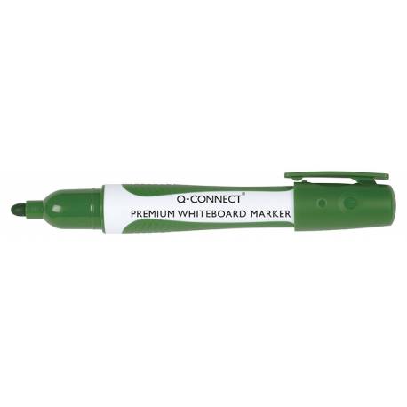 Marker suchościeralny, pisak do tablicy, Q-Connect Premium, okrągły, zielony