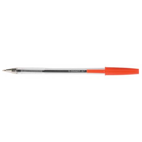 Długopis Q-Connect z wymiennym wkładem 0,7mm (linia) czerwony