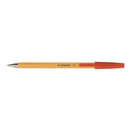 Długopis Q-Connect z wymiennym wkładem 0, 4mm (linia) czerwony