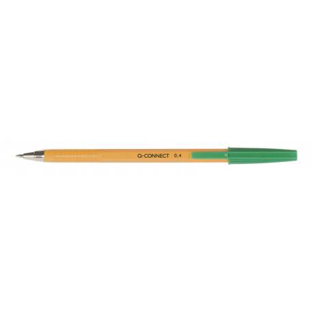 Długopis Q-Connect z wymiennym wkładem 0, 4mm (linia) zielony