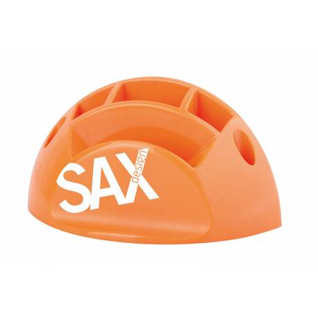 Przybornik na biurko SAX Design, organizer z przegrodami, pomarańczowy