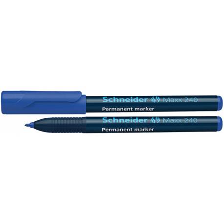 Marker permanentny, pisak Schneider Maxx 250 Alu, ścięta 2-7 mm, niebieski