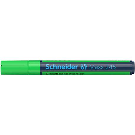 Marker suchościeralny, pisak do tablicy szklanej, Schneider Maxx 245, zielony