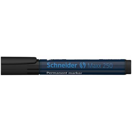 Marker permanentny, pisak Schneider Maxx 250, ścięty, 2-7mm, czarny