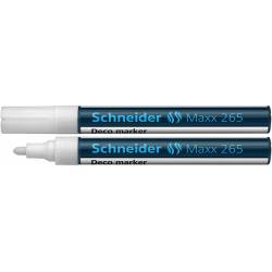 Marker kredowy, do pisania po szkle, Schneider Maxx 265, okrągła, biały