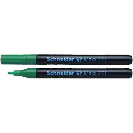 Marker olejowy, pisak olejny, Schneider Maxx 271, okrągła 2 mm, zielony