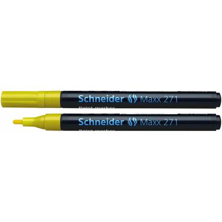Marker olejowy, pisak olejny, Schneider Maxx 271, okrągła 2 mm, żółty