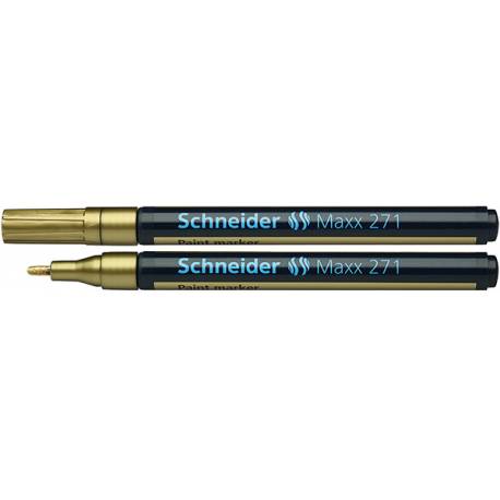 Marker olejowy, pisak olejny, Schneider Maxx 271, okrągła 2 mm, złoty