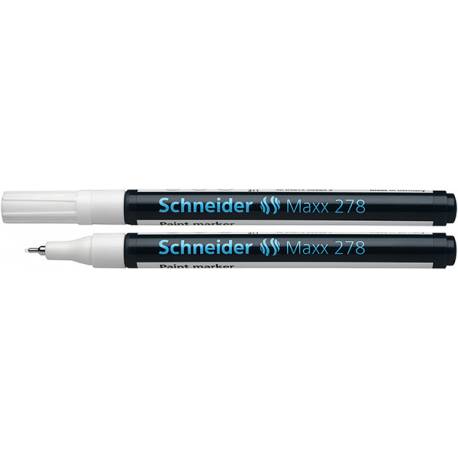 Marker olejowy, pisak olejny, Schneider Maxx 278, 0,8 mm, biały