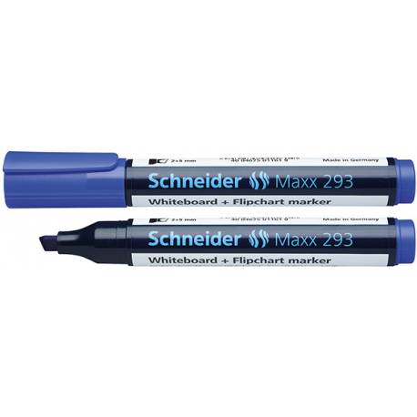 Marker suchościeralny, pisak do tablicy i papieru, Schneider 293, ścięta niebieski