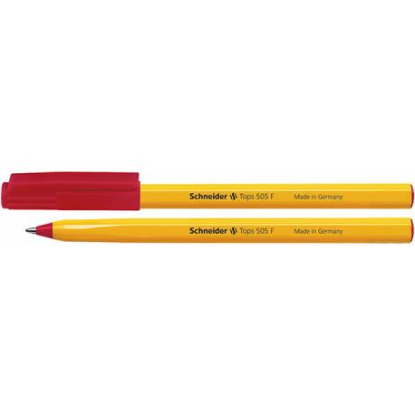 Długopis Schneider TOPS 505 orange, F, czerwony