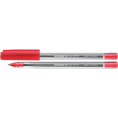 Długopis Schneider TOPS 505 cristal, M, czerwony
