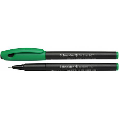 Cienkopis kolorowy, flamaster Schneider, Topliner 967, 0,4 mm, zielony