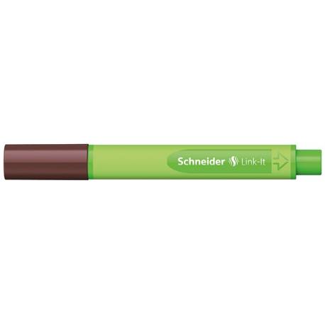 Cienkopisy do rysowania, kolorowe, Schneider Link-It, 0,4mm, ciemnobrązowy