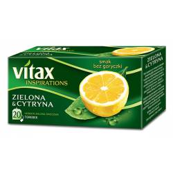 VITAX INSPIRATIONS, zielona herbata, z cytryną, 20 torebek