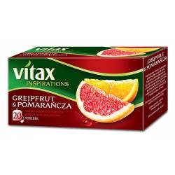 VITAX INSPIRATIONS, herbata owocowa, Grejpfrut & Pomarańcza, 20 torebek