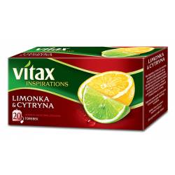 VITAX INSPIRATIONS, herbata owocowa, Limonka & Cytryna, 20 torebek