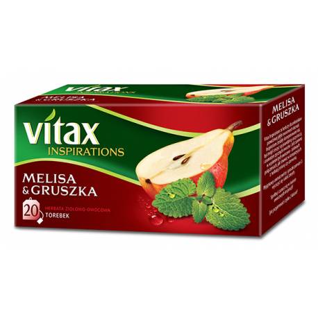 VITAX INSPIRATIONS, herbata owocowa, Melisa & Gruszka, 20 torebek