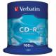 Płyty VERBATIM, płyta CD-R cake box 100, 700MB 52x, ekstra ochrona