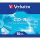 Płyta VERBATIM CD-R slim 10, 700MB 52x, ekstra ochrona