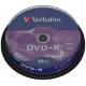 Płyty VERBATIM, płyta DVD+R cake box 10, 4.7GB 16x, Matt Silver