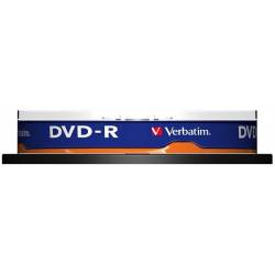 Płyty VERBATIM, płyta DVD-R cake box 10, 4.7GB 16x, Matt Silver