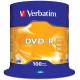 Płyty VERBATIM, płyta DVD-R cake box 100, 4.7GB 16x, Matt Silver