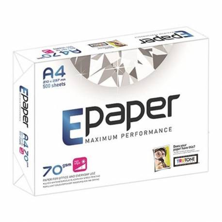 Papier do drukarek ksero A4, ryza papieru E-Paper, KL. C, 160CIE, 70gsm, 500ark.