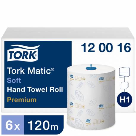 Ręcznik w roli Tork Matic System, 2-W, biały, 120m, 6 rolek/op, system H1, 120016