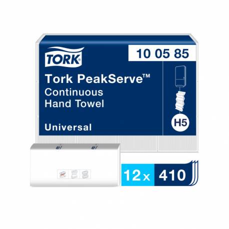 Ręcznik papierowy Tork składany ZZ PeakServe, 1-W, biały, 4920 szt./kart, H5, 100585, 7322540885606